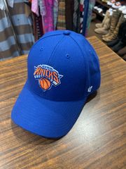 【美品】47 フォーティセブン ニューヨーク ニックス NBA ベースボールキャップ キャップ 調整可能 ベルクロ ブルー系 A-411