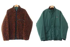 ワコマリア WACKO MARIA 19AW REVERSIBLE BOA FLEECE JACKET レオパード ヒョウ柄 リバーシブル ボア フリース ジャケット ブルゾン M 茶 緑 ブラウン グリーン ブランド古着ベクトル 中古241019