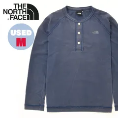 【USED】 THE NORTH FACE ノースフェイス ヘンリーネック 長袖 Tシャツ L/S HENLEY NECK MEN’S AT35910 紺 メンズ M ラグラン カットソー ワンポイント プリント トレッキング 登山 アウトドア キャンプ