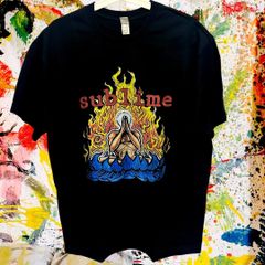 山崎賢人 サブライムリプリント Tシャツ 半袖 メンズ 新品 個性的 スターダストプロモーション キングダム ジョジョの奇妙な冒険 アトムの童 今際の国のアリス Netflix  新品未使用 エモい バンドT ヴィンテージリプリント お洒落 ハイデザイン
