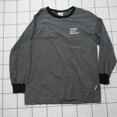 ◇ ⊆ ANME ボーダー柄 長袖 tシャツ サイズM ブラック系ホワイト系 レディース E  【1509190037098】