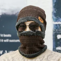 ☆ ブラウン ☆ ニット帽子 スヌード 2点セット 男女兼用 秋冬 kkintas11 ニット帽 レディース スヌード 2点セット ニット帽子 ニット 帽子 裏起毛 ふわふわ もこもこ ふんわり 無地 編み目 ゆったり あったか 防寒 コーデ かわいい