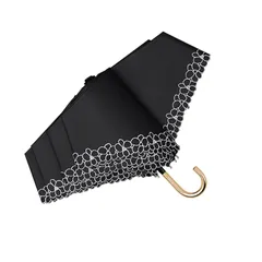 日傘 折りたたみ傘 超軽量 174g/194g UVカット 遮光 遮熱 日傘兼用雨傘 大人可愛い 上品 通勤 通学 レディース 母の日 プレゼント 携帯便利 (花ーブラック) 0