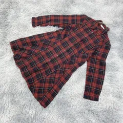 【Chris montez】クリス モンテス チェック柄 シャツチュニック  Aライン  ワンピース  (3)  チェック柄  カジュアル  レディース  赤系  レッド【送料無料】