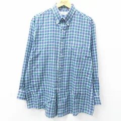 XL/古着 アロー 長袖 シャツ メンズ 90s ボタンダウン 紺他 ネイビー チェック 25mar05 中古 トップス