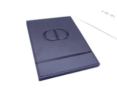 ■新品■未使用■ ChristianDior クリスチャンディオール レザー 折り畳み ミラー 手鏡 メンズ レディース ブラック系 AV1752のサムネイル