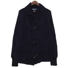 00年代 Polo by Ralph Lauren ポロ ラルフローレン ショールカラー カーディガン リネン ネイビー (メンズ S) 中古 古着 A1049