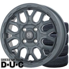 12インチアルミホイールタイヤセット 軽トラ 軽バン 145/80R12 ヨコハマY356 MUD BAHN XR-800M ME チッピンググレー CGY 12-4.0 12-4.00B 145R12 6PR 車検対応