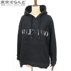 101809451 ヴァレンチノ Valentino パーカー ブラック 黒 コットン ポリウレタン レース デザイン ロゴ M レディースのサムネイル