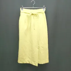◇ ◎ ROPEPICNIC サイドスリット ウエストゴム シンプル ロング丈 タイト スカート サイズ36 イエロー レディース E  【1310050015572】