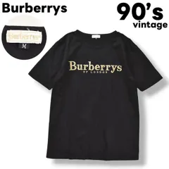 90s ヴィンテージ バーバリー Burberrys ノバチェック ロゴ 刺繍 Tシャツ クルーネック カットソー M ブラック ブリティッシュ カジュアル ウェア ガーリー レトロ レディース ♪