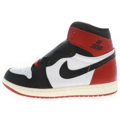 NIKE (ナイキ) AIR JORDAN 1 RETRO HIGH OG エアジョーダン 1 レトロ ブラックトゥ ハイカットスニーカー ブラック/ホワイト/レッド US7.5/25.5cm DZ5485-106