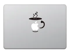 【在庫処分】コーヒーカップ シール ステッカー マックブック ブラック 13インチ / 11 M448 Air/Pro MacBook カインドストア