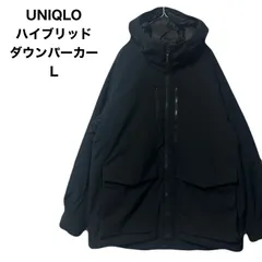 UNIQLO　ユニクロ　ハイブリッドダウンパーカー  アウター  防寒  ジャンパー  ブルゾン　中綿　フードブルゾン　L