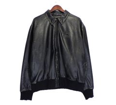 マッドネス MADNESS 24AW 【 24FW-JKT-LTHJK2-D001 BLK REGENERATED LEATHER A2 AVIATOR JACKET 】 レザー ジャケット　40276