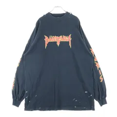 バレンシアガ　ロングＴシャツ BALENCIAGA】メタル オーバーサイズ ロングスリーブ Tシャツ