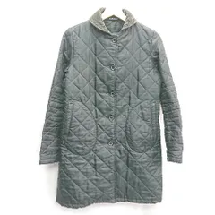 ■ Traditional Weatherwear 襟付き ボタンあり 長袖 キルティングコート サイズ32 ブラック レディース E  【1405140042474】