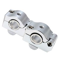【迅速発送】nakira 21mmアップ バイク ハンドル バーライズアダプター 22.2mm 28.6mm バーライザー ポスト MT-25 PCX CB250F nkr1052 (シルバー)