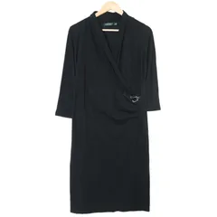 ラルフローレン　カシュクール　ロングワンピース　ブラック✖︎ホワイト ラルフローレン カシュクール ロングワンピース ブラック