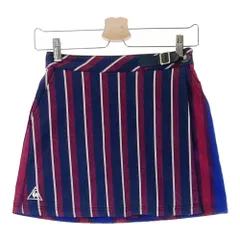 サイズ：7 LE COQ GOLF ルコックゴルフ  ストレッチスカート ストライプ柄 ネイビー系 [240101340705]# ゴルフウェア レディース ストスト