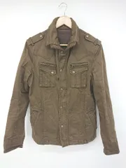 ◇ MICHEL KLEIN homme ミリタリー風 長袖 ジップアップ ジャケット サイズ50 ダークベージュ系 メンズ P  【1308040003784】