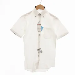 オリヒカ ORIHICA タグ付き ワイシャツ ボタンダウン 半袖 S 白 ホワイト /UD