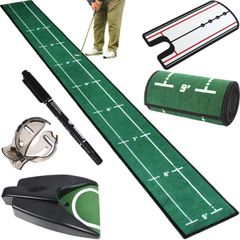 Style: Putting Practice Set * Gavit Auto-Returner Putting Practice Aid 5-Piece Set: Putting Mat, Golf Practice Mat, Auto-Returner, Putting Mirror, Golf Ball Marker