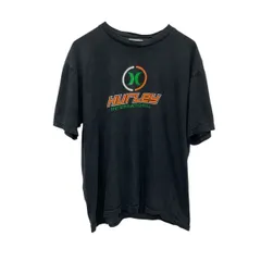 HURLEY 半袖 プリントTシャツ M ブラック ハーレー プルオーバー サーフ 90～00s 古着卸 アメリカ仕入 a704-6083