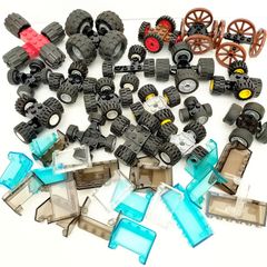 5101　レゴ　車パーツ　大量セット　タイヤ　タイヤホルダー　シャーシ　フロントガラス　フロントスクリーン　馬車　車輪　LEGO　レゴブロック　まとめ売り　詰め合わせ