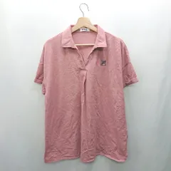 ◇ ⊂ FILA フィラ 半袖 ポロシャツ サイズ3L ピンク レディース E  【1502060036139】