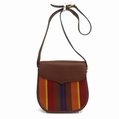 #axb セリーヌ CELINE ショルダーバッグ 茶 マルチカラー ストライプ カラフル ヴィンテージ 斜め掛け 肩掛け レディース 902894 k01