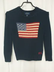 ポロ Ralph Lauren(ラルフローレン) 星条旗 ニット ネイビー トゥイーン 6