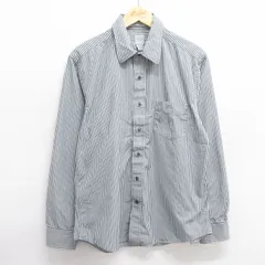 XL/古着 ギャップ GAP 長袖 ブランド シャツ メンズ コットン グレー他 ストライプ 25mar10 中古 トップス