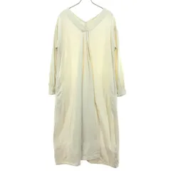niko and... ニコアンド 長袖 Vネック ロングワンピース F ホワイト系 レディース 古着