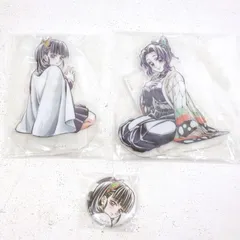 鬼滅　鬼滅の刃　webくじ　webshopくじ カナヲ　缶バッジ　箔押し 鬼滅の刃 胡蝶しのぶ カナヲ Webshopくじ 缶バッジ セット