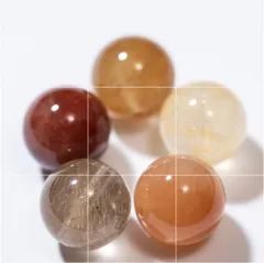 ミックスルチル ルチルクオーツ パワーストーン 天然石 10ミリ５粒 両穴S27