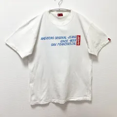 古着　LEVI’S　リーバイス　RED TAB　レッドタブ　Levi Strauss & Co.　リーバイ・ストラウス　半袖Tシャツ　ユニセックス　Mサイズ　クルーネック　コットン　ホワイト　白　AMERICA’S ORIGINAL JEANSS
