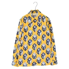GUCCI (グッチ) 19SS Gg Wallpaper-print Tie neck Silk Blouse タイ付き GGプリント 長袖シルク シャツ ブラウス レディース イエロー 471505 ZIX64のサムネイル