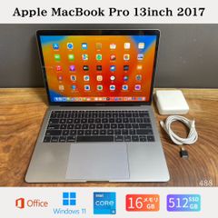［新品バッテリー/美品］Apple MacBook Pro 13inch 2017/Core i5 2.3GHz/メモリ16GB/SSD512GB/Windows11/Office 2024/488
