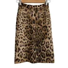 ドルチェ&ガッバーナ　レザーコート　エナメル　レオパード柄　38(M) 美品 ドルチェ&ガッバーナ レザーコート エナメル レオパード柄 38(M