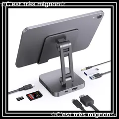 【匿名配送】ドングル、2 マルチポート x USB USB USB PD 100W 3.0、カード アダプター、ポータブル HDMI 4K リーダー、iPad 用 ステーション、TV Pro、Macbook ドッキング USB-C Pro 1 in 7 用オー