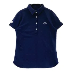 サイズ：M CALLAWAY キャロウェイ  半袖ポロシャツ 花 総柄 ネイビー系 [240101491577] ゴルフウェア レディース ストスト