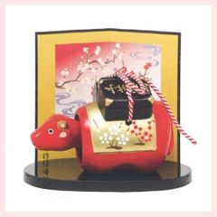 祝い丑 置物 縁起物 縮緬細工 【7個セット】 祝い丑 置物 縁起物 縮緬細工 【7個セット】 - メルカリ