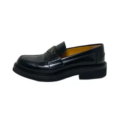 【美品】Christian Dior ロゴプレート ローファー ブラック 38 美品】Christian Dior ロゴプレート ローファー ブラック 38