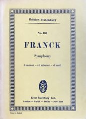 フランク 交響曲 ニ短調 (スタディスコア/ポケットスコア)輸入楽譜 Franck Symphony d minor オイレンブルク社/Eulenburg 洋書