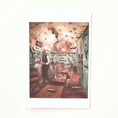｢マッシュルームのバル｣ Yumi Kohnoura作 オリジナル・ポストカード 絵はがき
