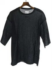 SHAREEF シャリーフ PLEATS S/S TEE オーバーサイズプリーツTシャツ ブラック 1