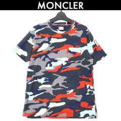 モンクレール カモフラ柄 半袖シャツ モンクレールガムブルー MONCLER GAMME BLEU MAGLIA T-SHIRT メンズ サイズ M 中古 コンディション C