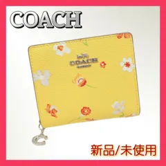 【新品・限定商品】COACH 折りたたみ財布 イエロー 花柄 フローラル