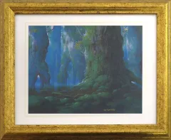 額装 ジブリ もののけ姫 山本二三展 複製原画 宮崎駿 シシ神の森 新品同様 額装 ジブリ もののけ姫 山本二三展 複製原画 宮崎駿 シシ神の森